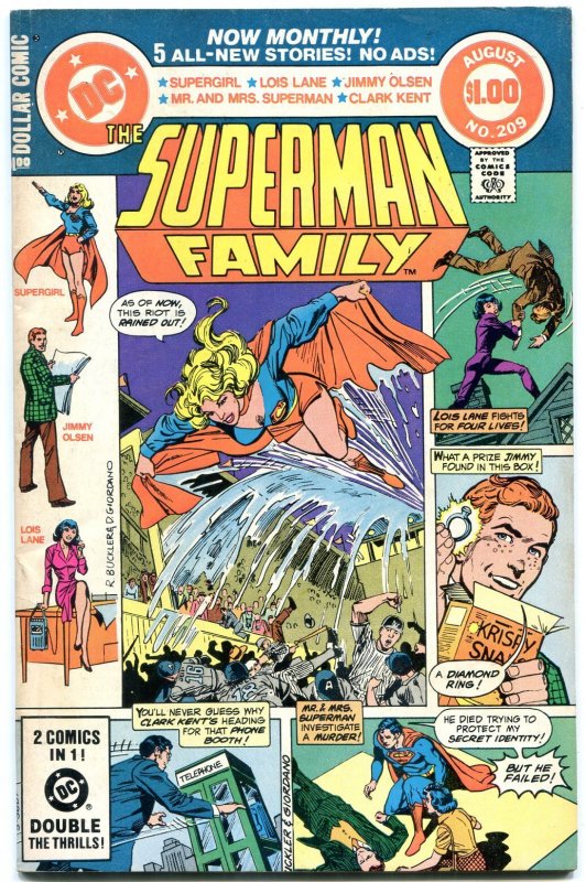 Superman Family #209 (DC Comics), raw comic book in FN/VF condition — front cover
