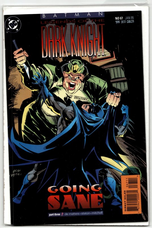 Batman: Legends of the Dark Knight #67 (DC Comics, 1995), raw, ungraded comic book — front cover