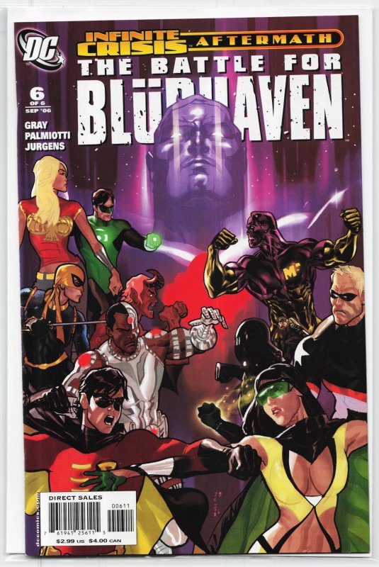 Crisis Aftermath: The Cattle for Blüdhaven #6 (2006), raw, ungraded comic book — front cover