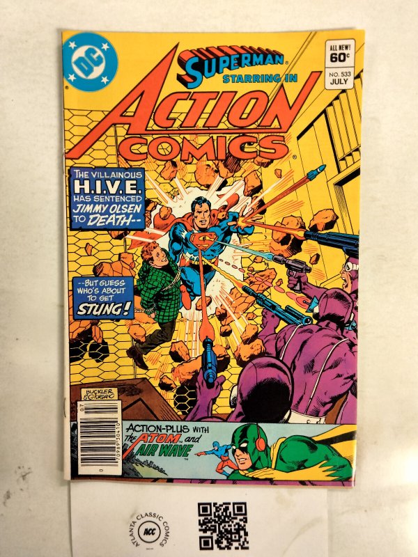 Action Comics #533 (DC Comics), raw comic book in FN condition — front cover