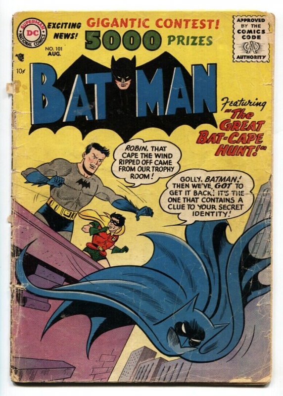 Batman #101 (DC Comics, 1956), raw, ungraded comic book — front cover
