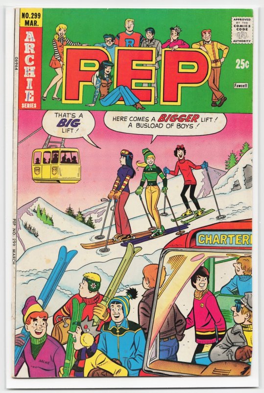 Pep Comics #299 (1975), raw, ungraded comic book — front cover