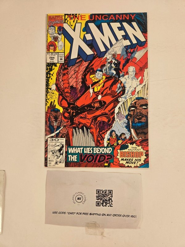 Uncanny X-Men #284 (Marvel Comics, 1992), raw comic book in NM condition — front cover