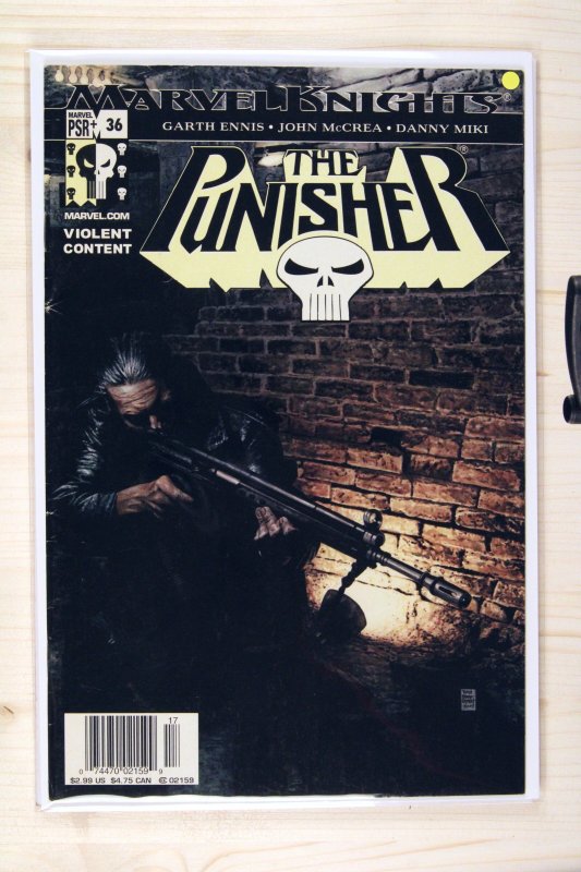 The Punisher #36 (Marvel Comics, 2003), raw comic book in VF 8.0 condition — front cover