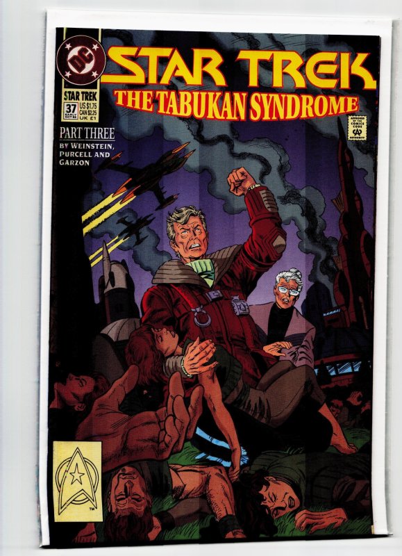 Star Trek #37 (DC Comics, 1992), raw, ungraded comic book — front cover