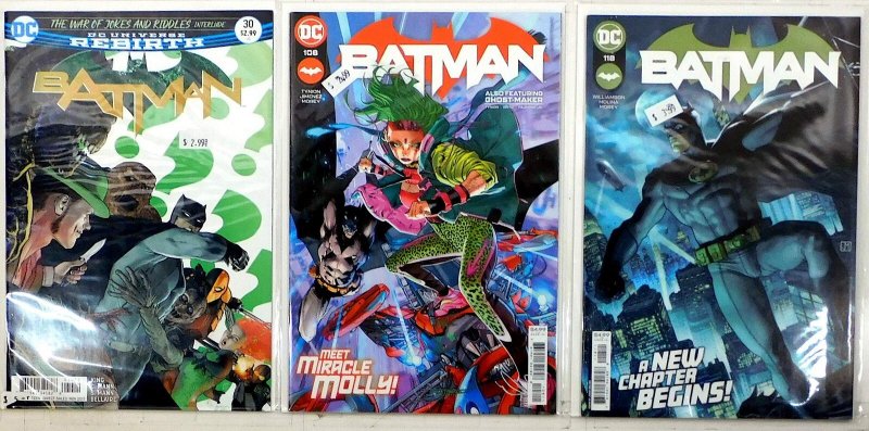 Batman Lot of 3 #30, 108, 118 (2021) DC Comics 1st Print Comic Books (DC Comics, 2021), raw, ungraded comic book — front cover