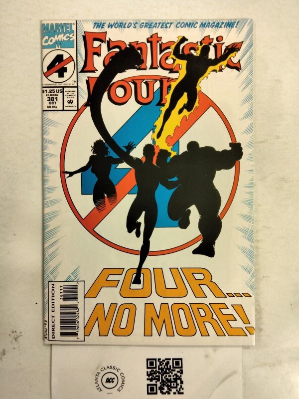 Fantastic Four #381 (Marvel Comics), raw comic book in NM condition — front cover