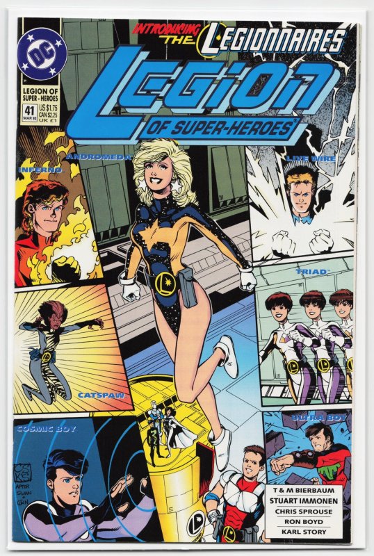 Legion of Super-Heroes #41 (DC Comics, 1993), raw, ungraded comic book — front cover