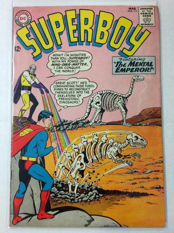 Superboy #111 (DC Comics, 1964), raw, ungraded comic book — front cover