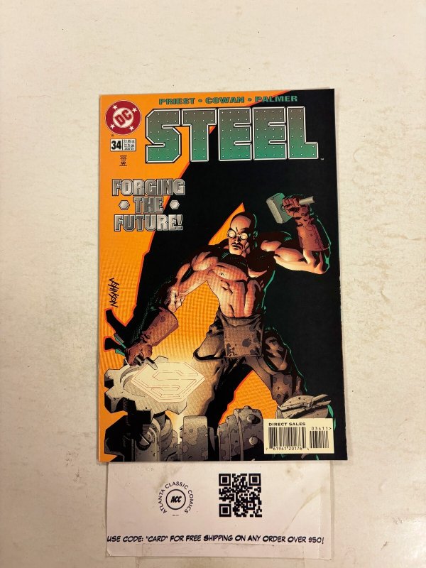 Steel #34 (DC Comics), raw comic book in NM condition — front cover