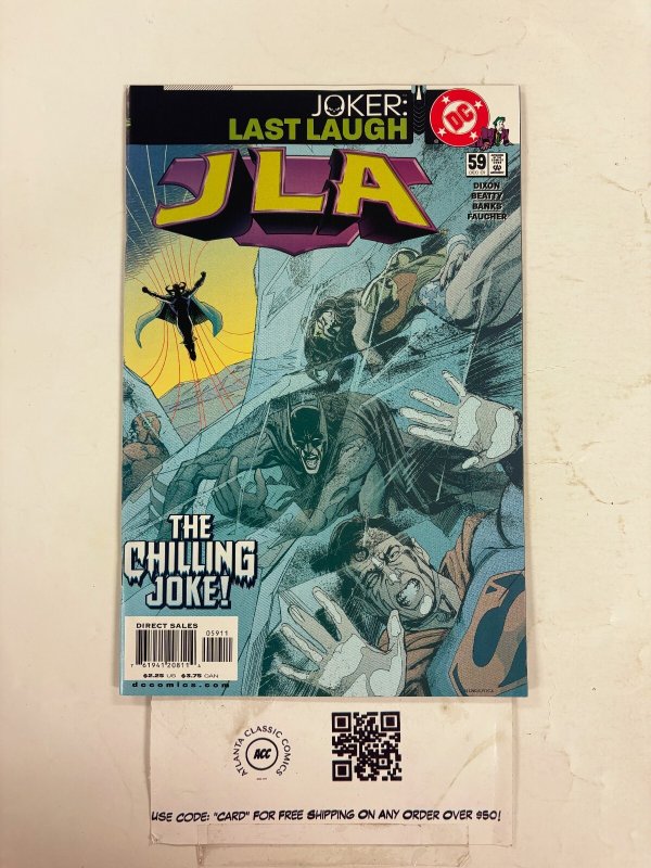 JLA #59 (DC Comics), raw comic book in NM condition — front cover