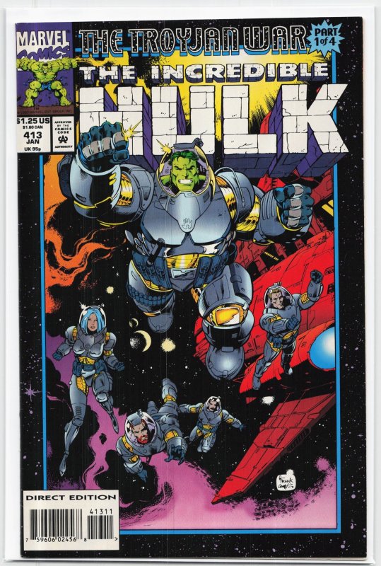 The Incredible Hulk #413 (Marvel Comics, 1994), raw, ungraded comic book — front cover