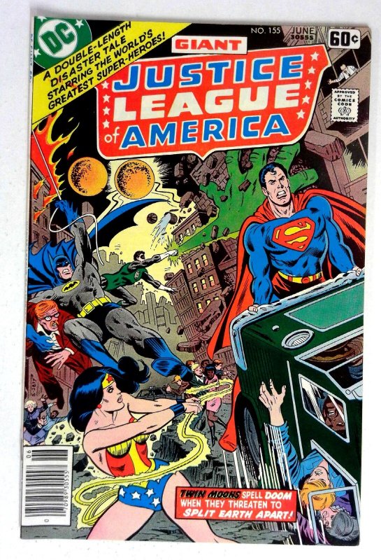 Justice League of America #155 (DC Comics, 1978), raw comic book in VF/NM condition — front cover