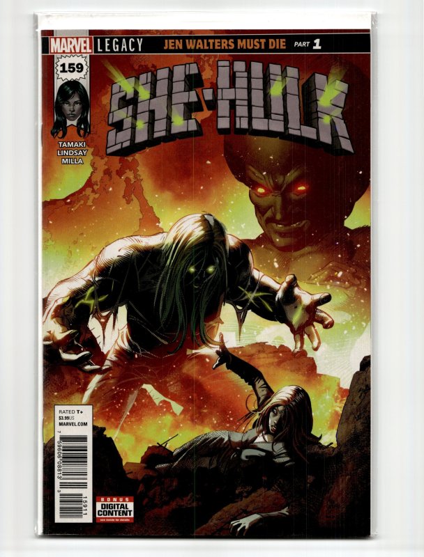 She-Hulk #159 (Marvel Comics, 2018), raw, ungraded comic book — front cover