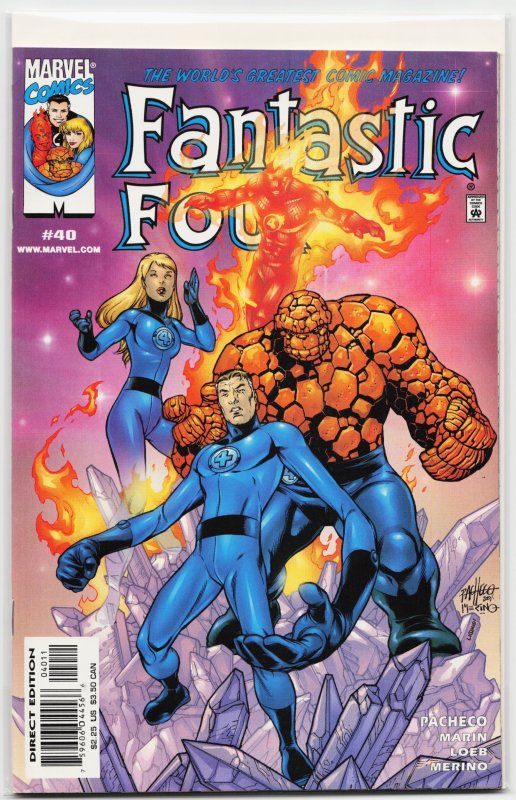 Fantastic Four #40 (Marvel Comics, 2001), raw, ungraded comic book — front cover