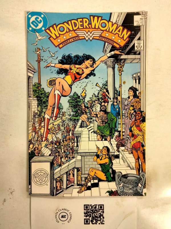 Wonder Woman #14 (DC Comics, 1988), raw comic book in NM condition — front cover