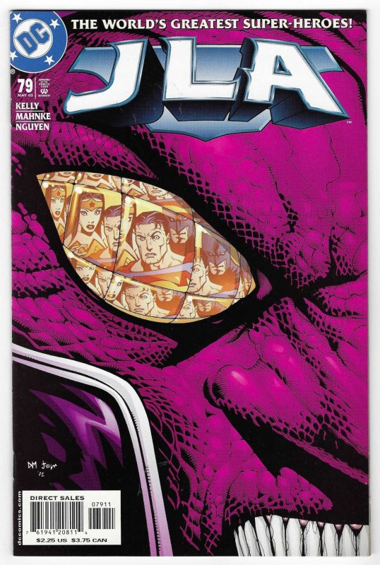 JLA #73 (DC Comics, 2002), raw, ungraded comic book — front cover