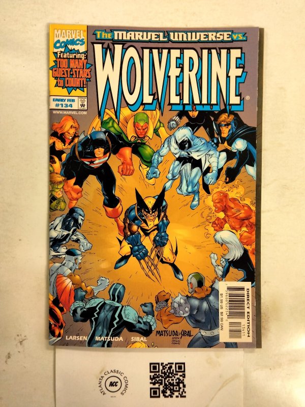 Wolverine #134 (Marvel Comics, 1999), raw comic book in NM condition — front cover