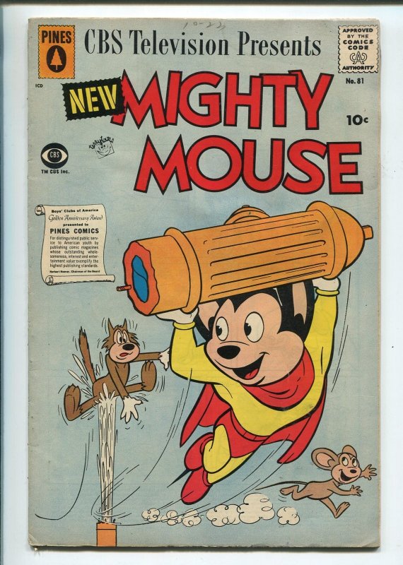 Mighty Mouse #81 (1958), raw, ungraded comic book — front cover