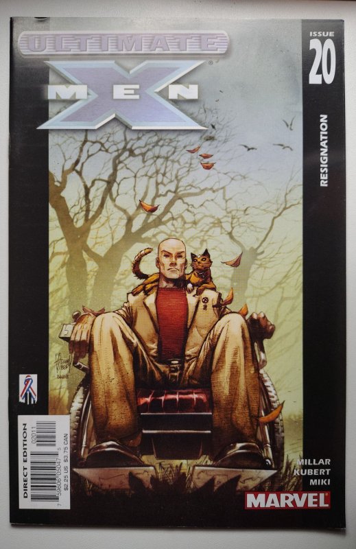 Ultimate X-Men #20 (Marvel Comics, 2002), raw, ungraded comic book — front cover