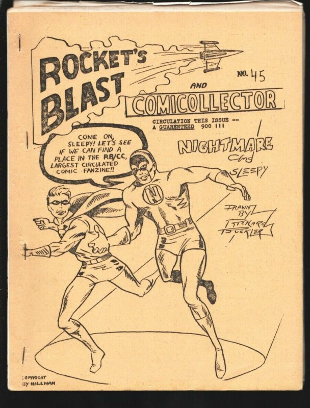 Rocket's Blast & Comicollector #45 (1966), raw, ungraded comic book — front cover