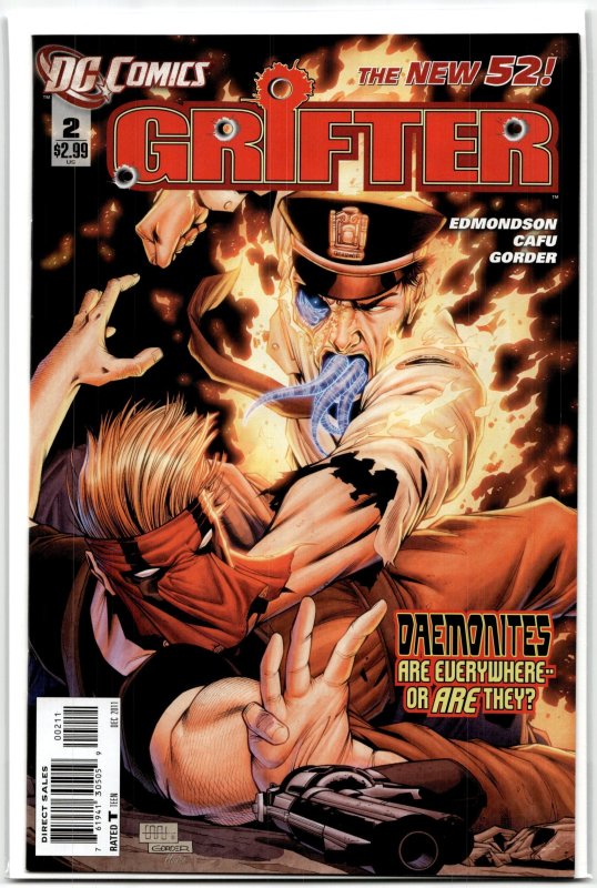 Grifter #2 (DC Comics, 2011), raw, ungraded comic book — front cover