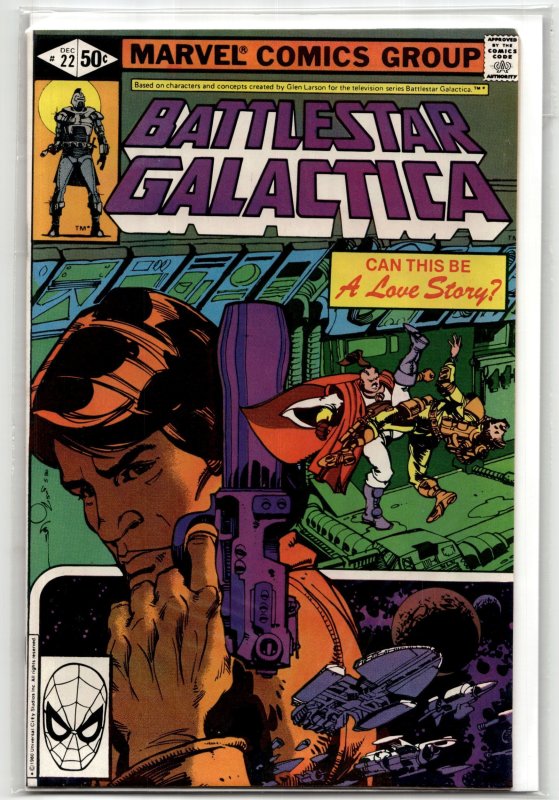 Battlestar Galactica #22 (Marvel Comics, 1980), raw, ungraded comic book — front cover