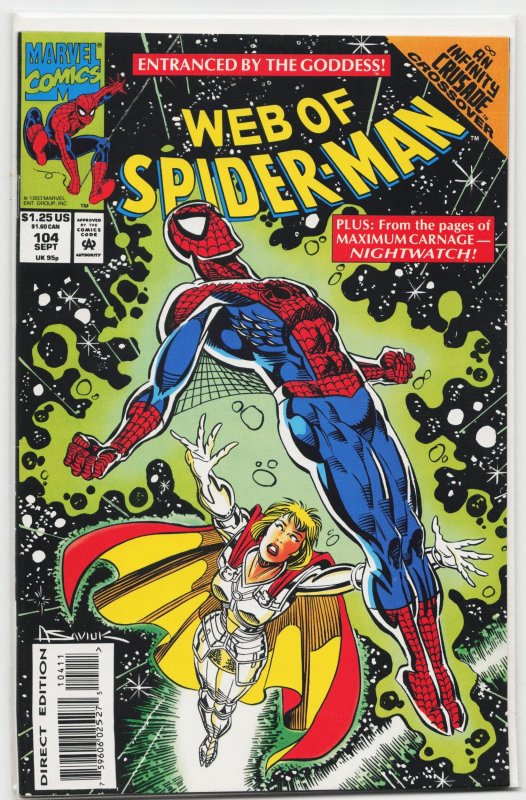 Web of Spider-Man #104 (Marvel Comics, 1993), raw, ungraded comic book — front cover