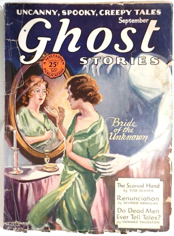Ghost Stories - Sept 1929 - Uncanny - Spooky - Creepy - Horror - Mystery - Pul, raw, ungraded comic book — front cover