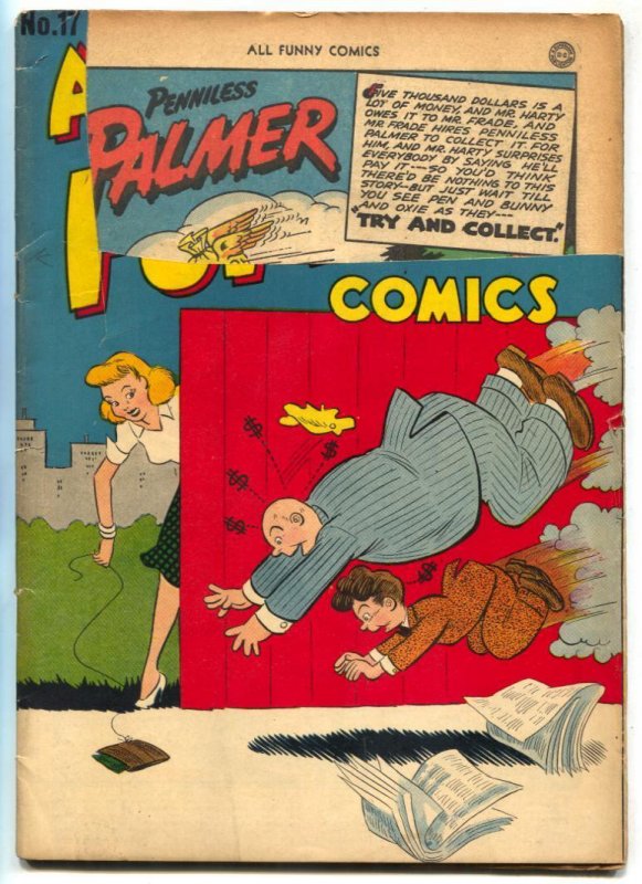 All Funny Comics #17 (1947), raw comic book in FR condition — front cover