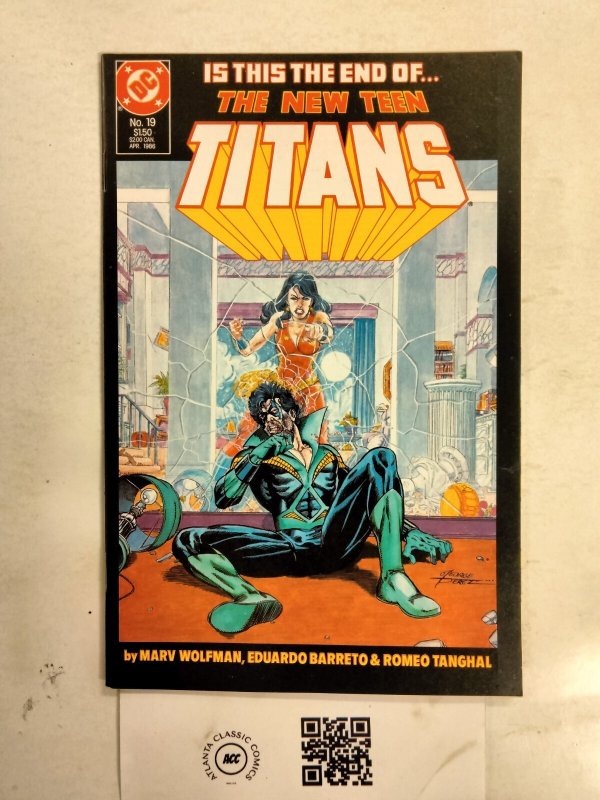 The New Teen Titans #19 (DC Comics, 1986), raw comic book in NM condition — front cover