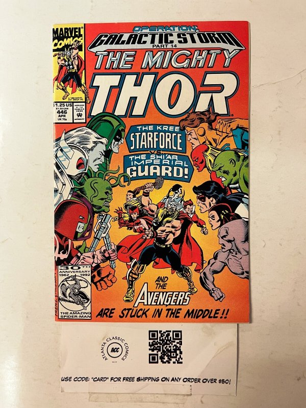 The Mighty Thor #446 (Marvel Comics, 1992), raw comic book in NM condition — front cover
