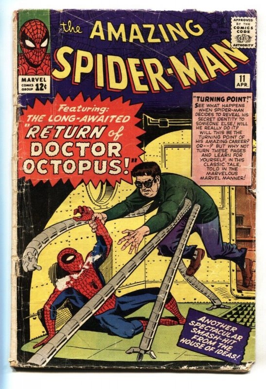 Amazing Spider-Man #11 (Marvel Comics, 1964), raw, ungraded comic book — front cover