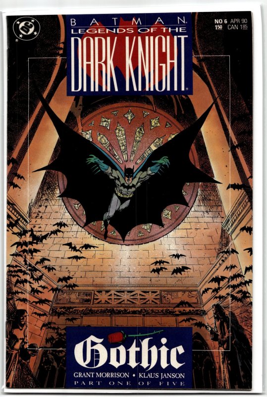 Legends of the Dark Knight #6 (1990), raw, ungraded comic book — front cover