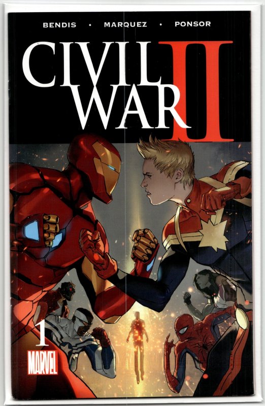 Civil War II #1 (Marvel Comics, 2016), raw, ungraded comic book — front cover