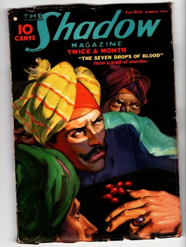 Shadow 1936 December 1 -High Grade- Street AND Smith-Rare Pulp FN- (1936), raw comic book in FN- condition — front cover