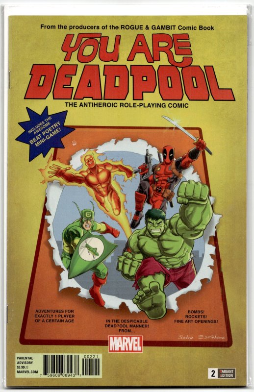 You Are Deadpool #2 (2018), raw, ungraded comic book — front cover