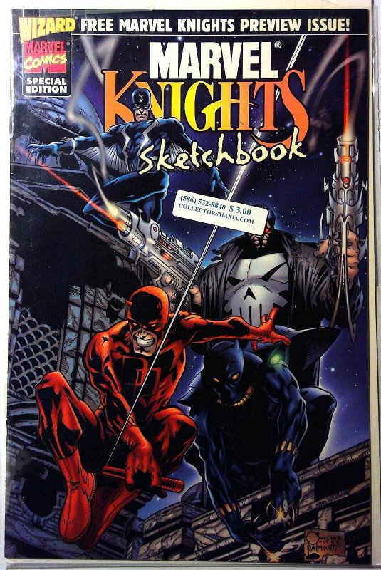 Marvel Knights Sketchbook #1 (Marvel Comics, 1998), raw, ungraded comic book — front cover