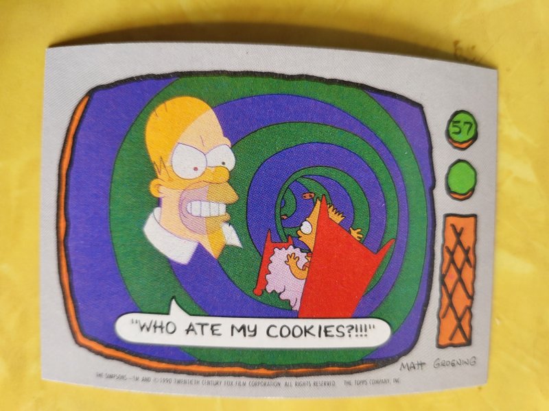 1990 Topps Simpsons Card #57 (1990), raw, ungraded comic book — front cover