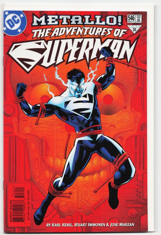 Adventures of Superman #546 (DC Comics, 1997), raw, ungraded comic book — front cover