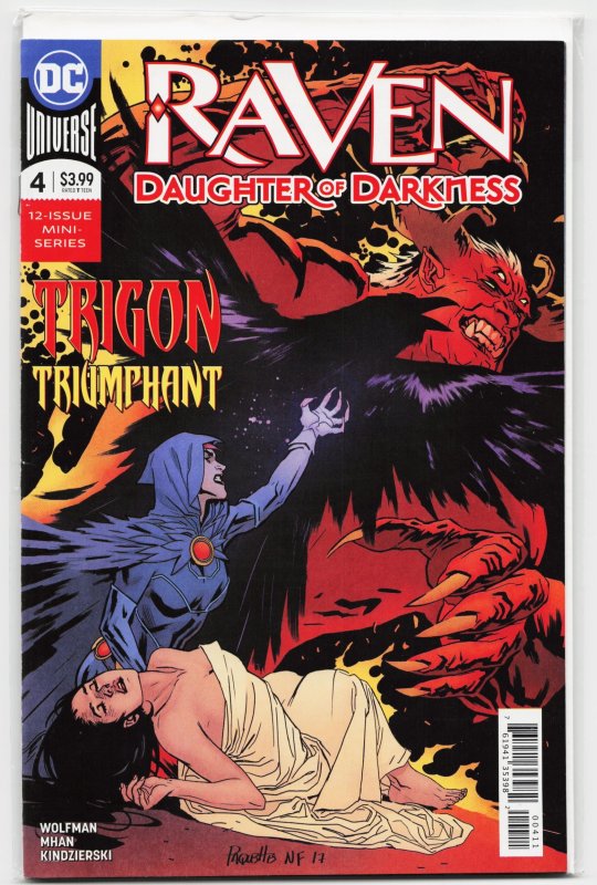 Raven: Daughter of Darkness #4 (2018), raw, ungraded comic book — front cover