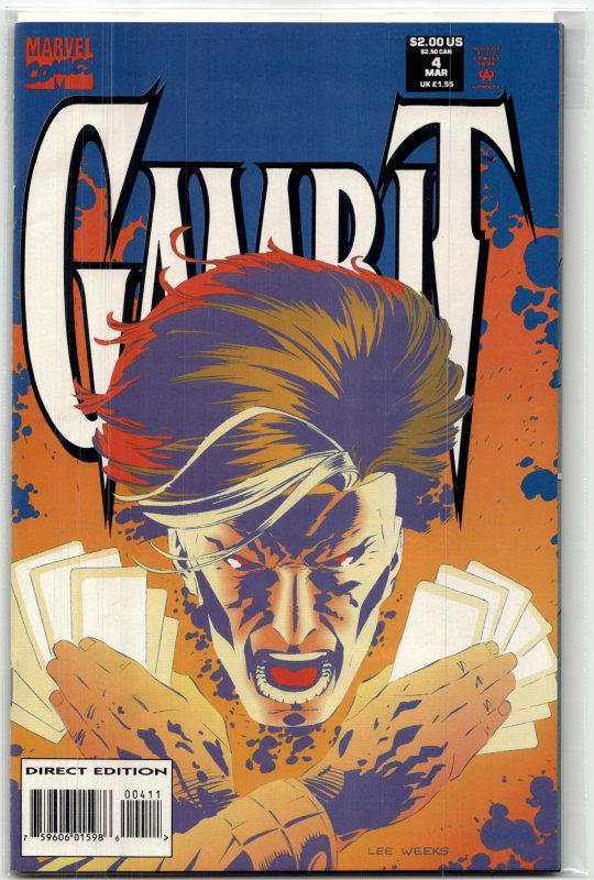 Gambit #4 (Marvel Comics, 1994), raw, ungraded comic book — front cover