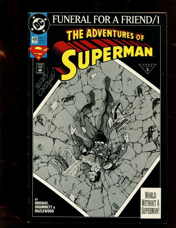 Adventures of Superman #498 (DC Comics, 1993), raw comic book in 9.2 condition — front cover