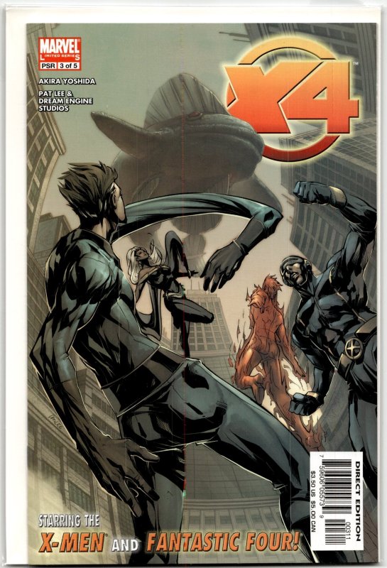 X-Men/Fantastic Four #3 (Marvel Comics, 2005), raw, ungraded comic book — front cover
