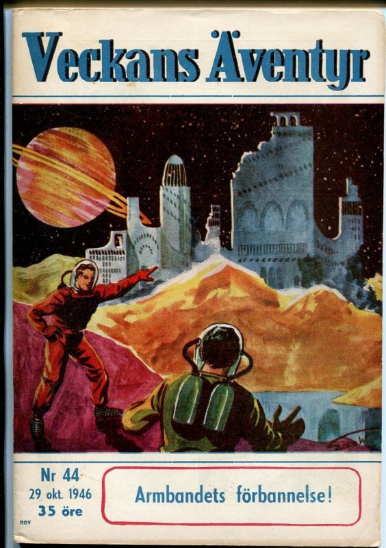 Veckans Aventyr Vol. 7 #44 (1946), raw comic book in VF condition — front cover