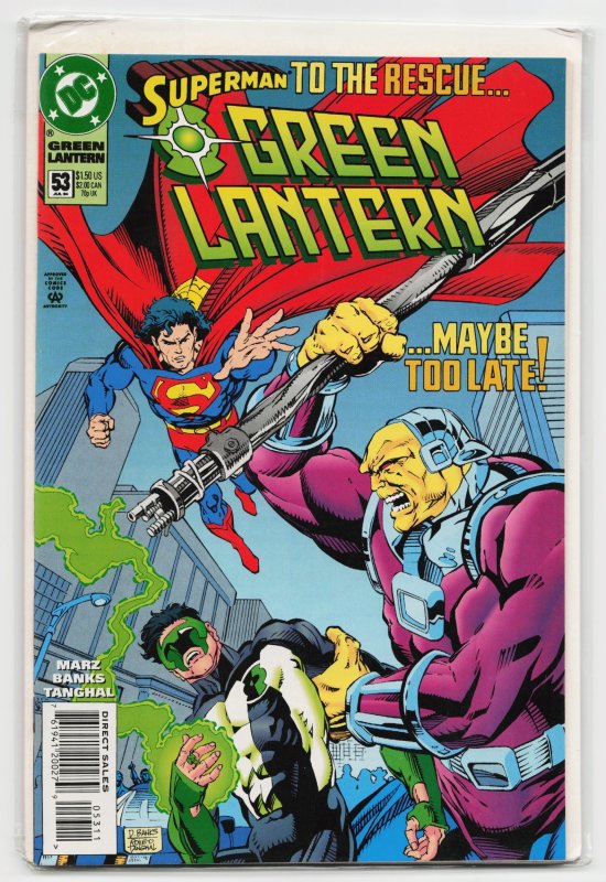 Green Lantern #53 (DC Comics, 1994), raw, ungraded comic book — front cover