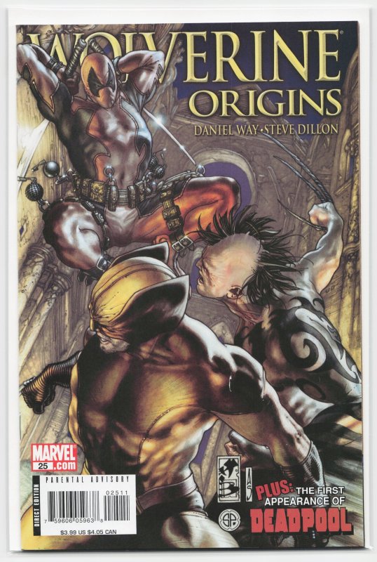 Wolverine: Origins #25 (Marvel Comics, 2008), raw, ungraded comic book — front cover