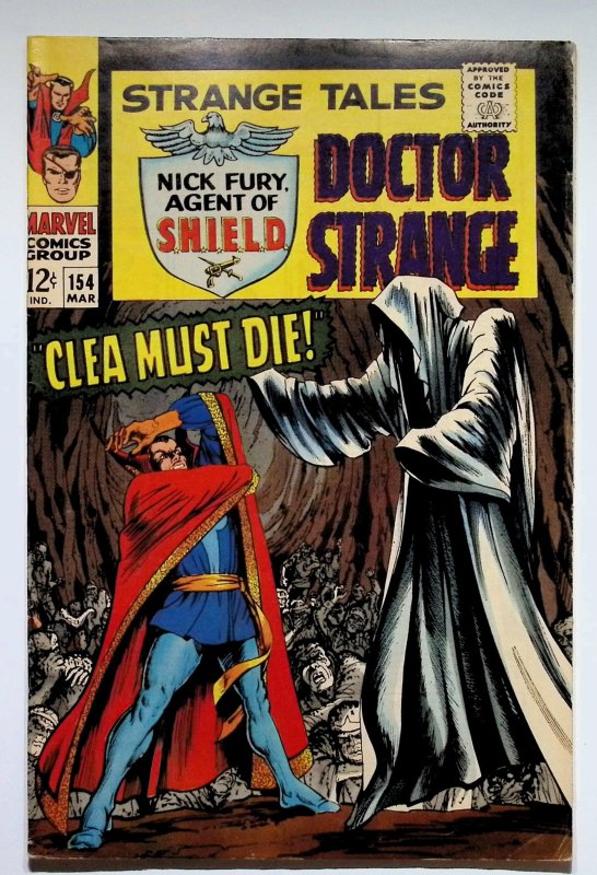 Strange Tales #154 (Marvel Comics, 1967), raw, ungraded comic book — front cover