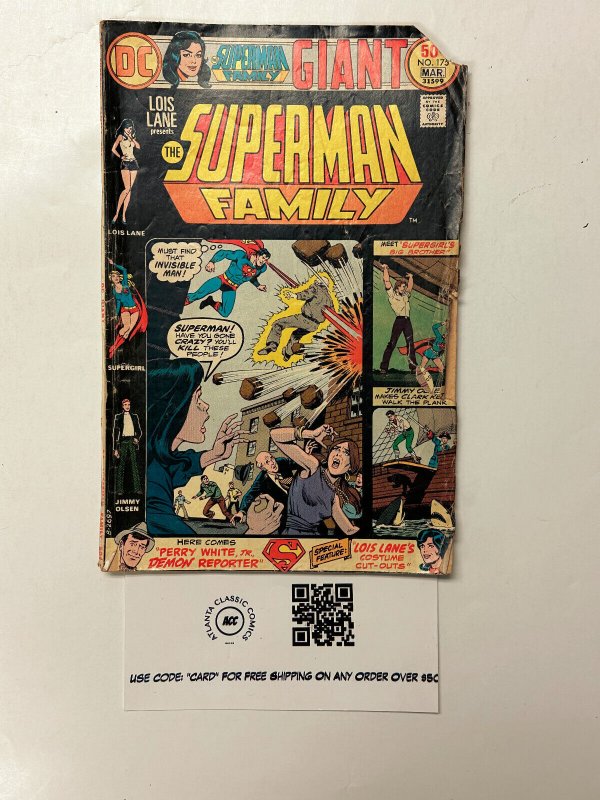 Superman Family #175 (DC Comics), raw comic book in VG- condition — front cover