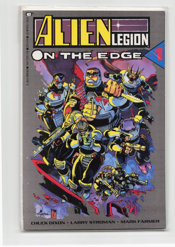 Alien Legion: On the Edge #1 (1990), raw, ungraded comic book — front cover